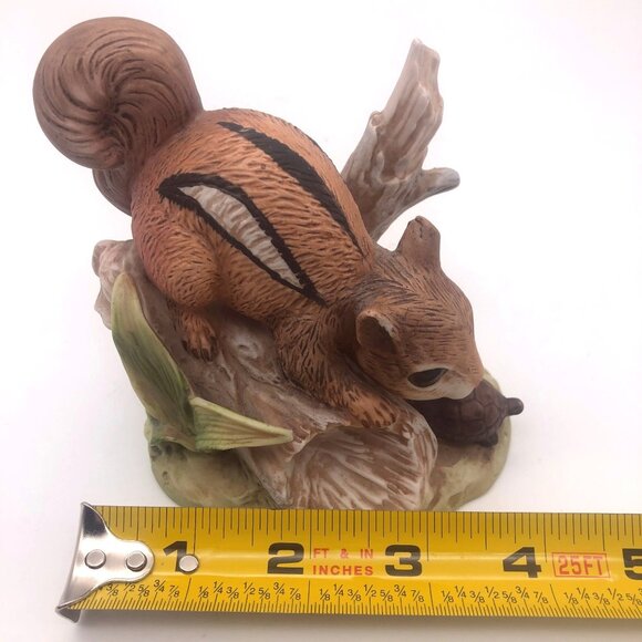 Vtg Homco Woodland Friends Chipmunk & Turtle Ceramic Hand Painted Figurine 8882 - Picture 9 of 11